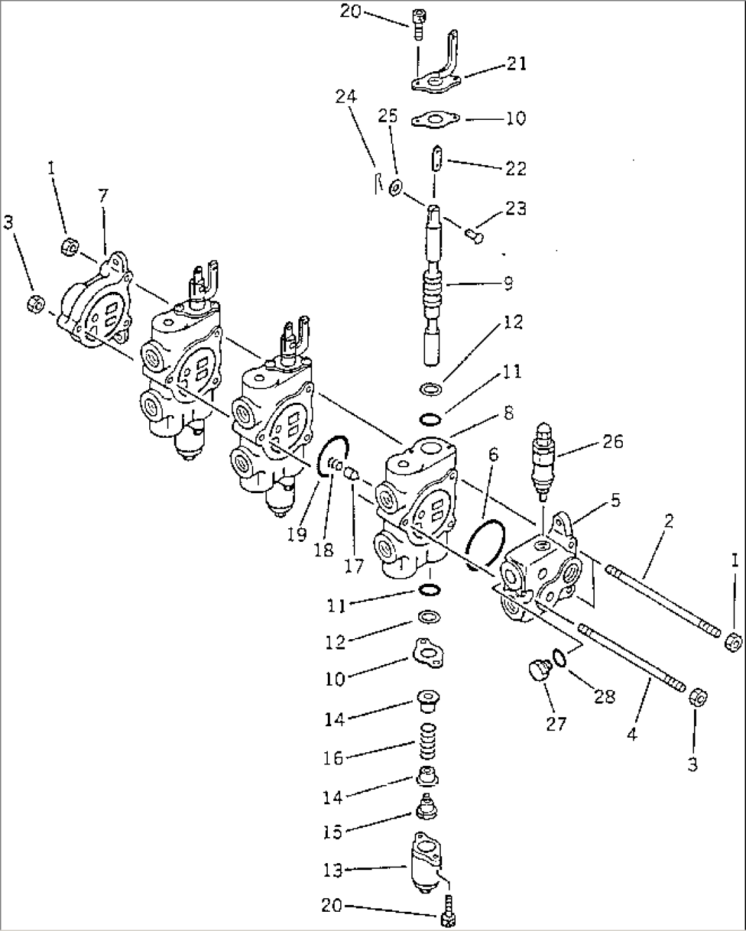 HYDRAULIC CONTROL VALVE¤ R.H. (3-SPOOL)