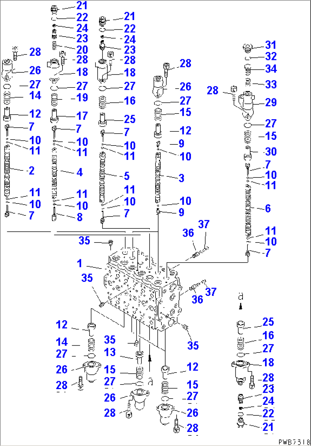 MAIN VALVE (1-ACTUATOR) (1/12)(#12001-)