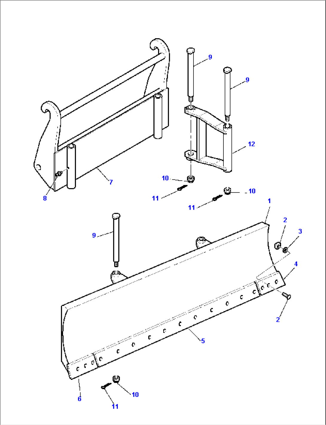 BLADE (WITH HYDRAULIC QUICK COUPLING) (1/2)