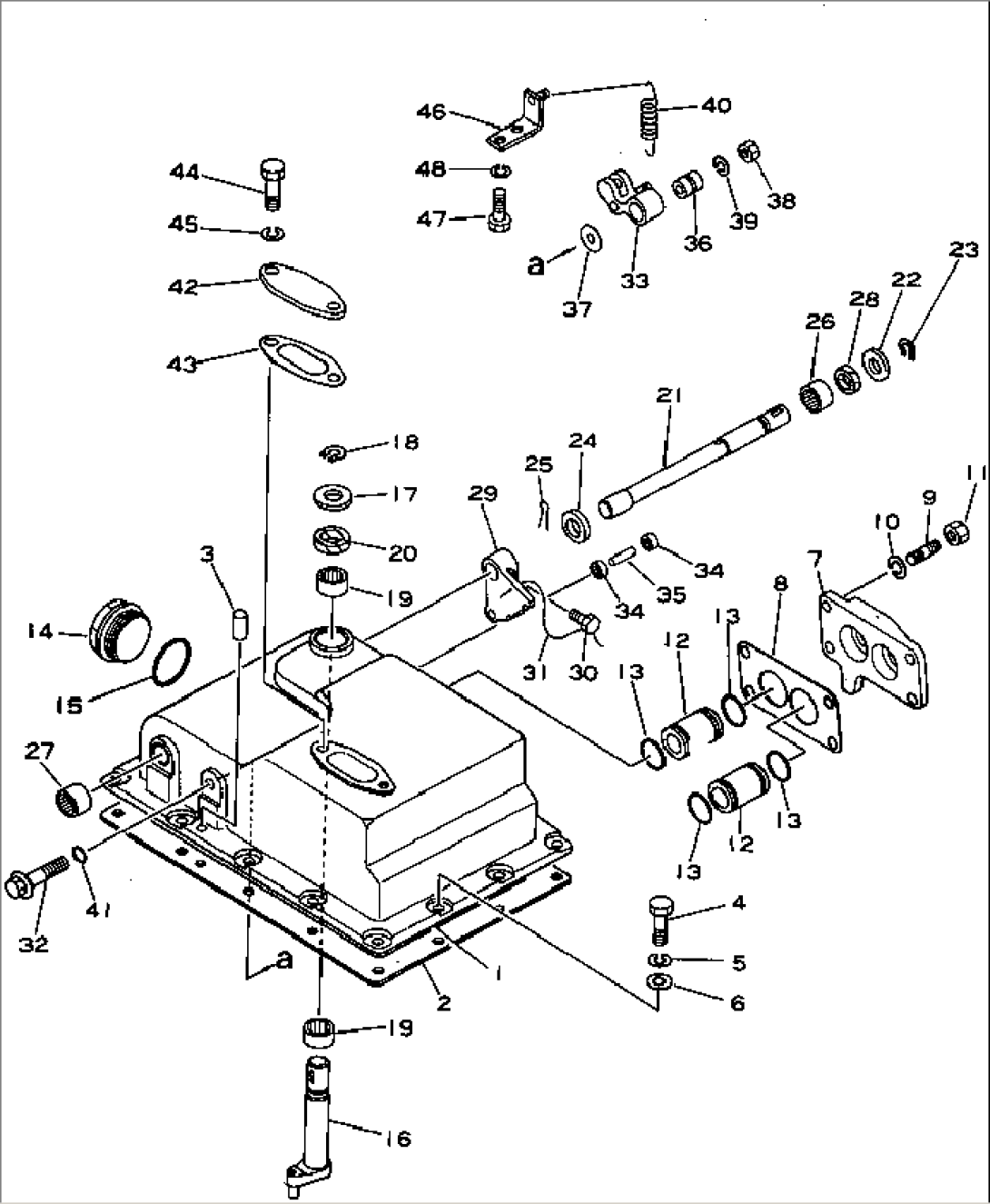 TRANSMISSION VALVE COVER AND LEVER(#3259-(5214))