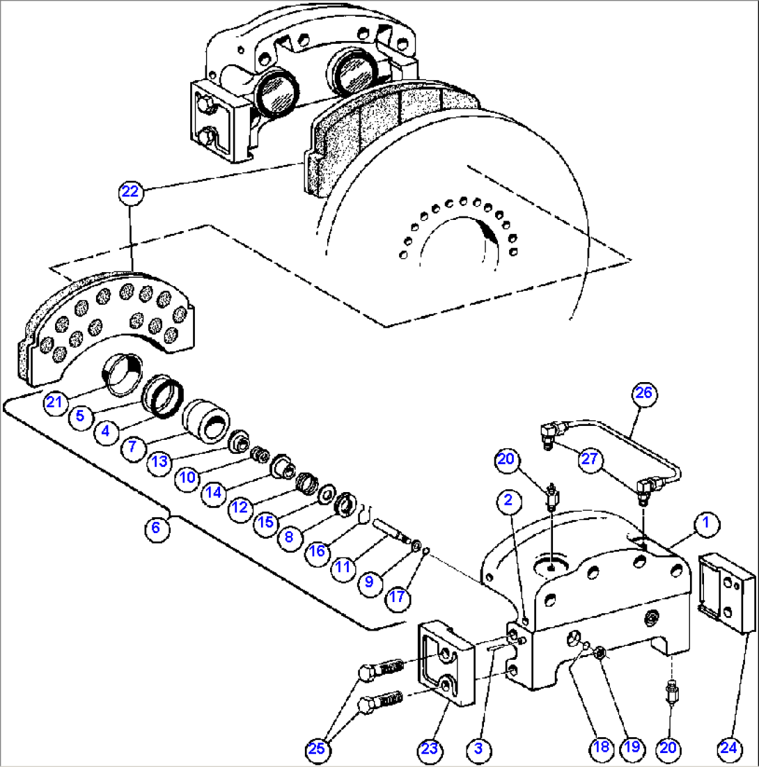 REAR DISC BRAKE ASSEMBLY (PB8877)