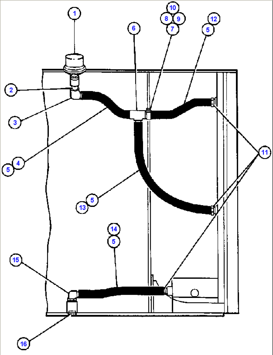 DRIVE WHEEL PIPING