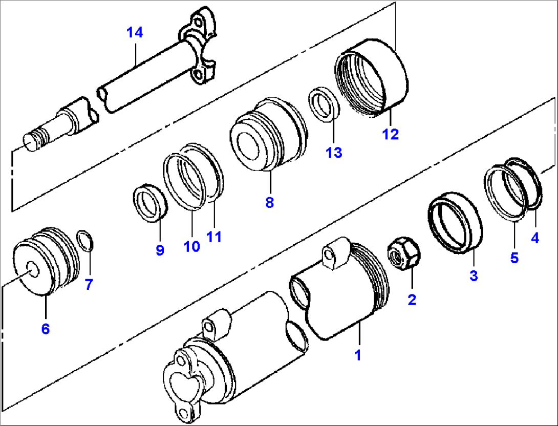 DRAWBAR SIDE SHIFT CYLINDER 3.50