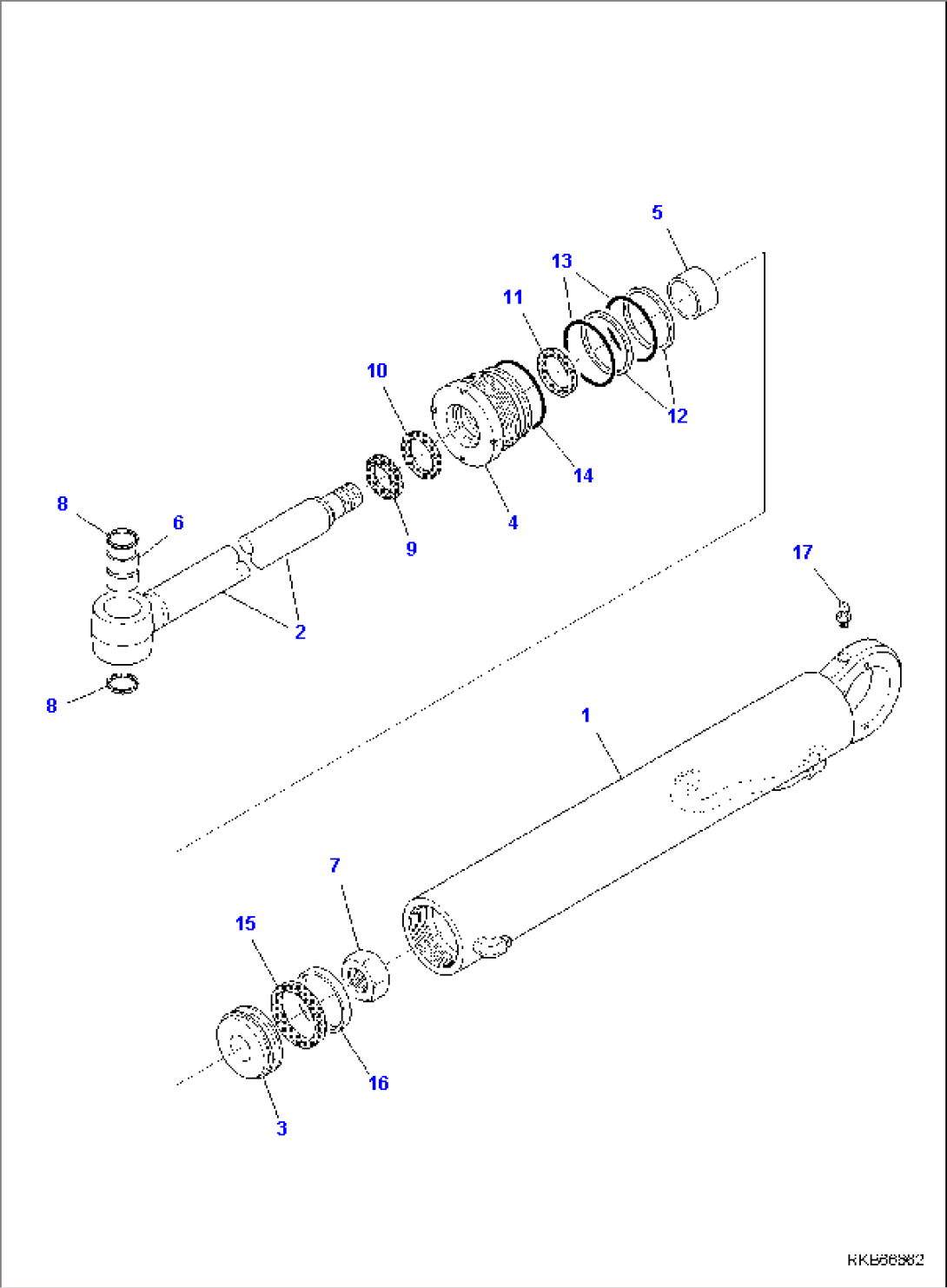 ARM CYLINDER (WITH SIDE DIGGIN BOOM) (2/2)