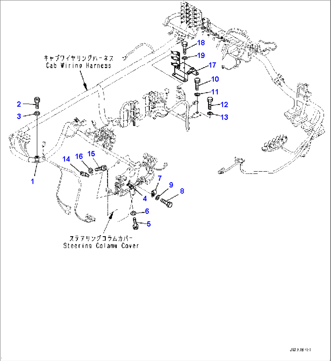 Cab, Wiring Harness Mounting (2/3) (#50001-)