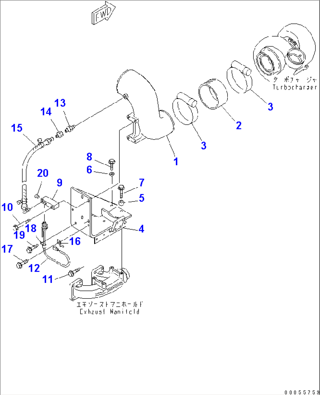AIR CONNECTION AND SENSOR (POOR FUEL ARRANGEMENT SPEC.)(#114859-)
