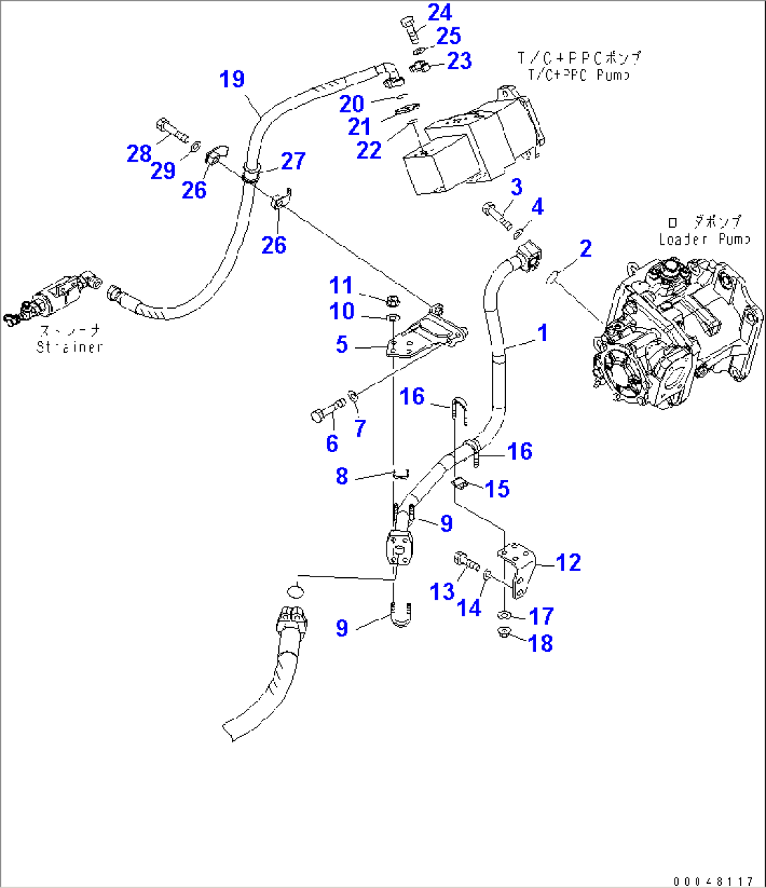 HYDRAULIC PIPING (DELIVERY LINE)(#55001-)