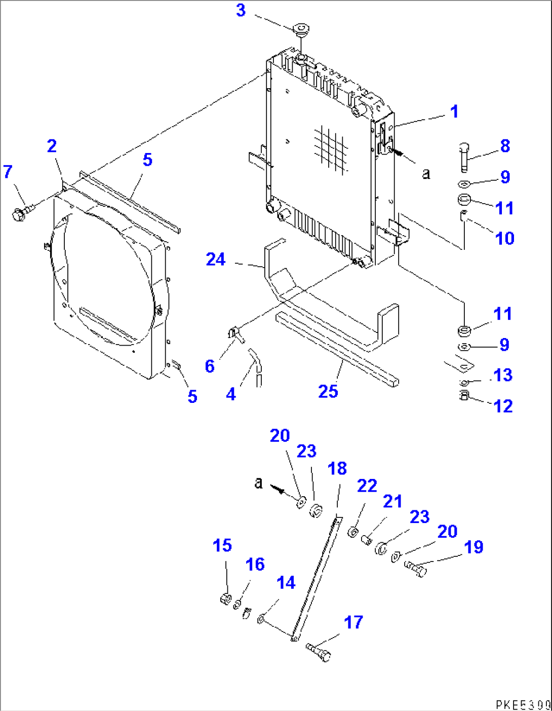 RADIATOR (RADIATOR AND MOUNTING)