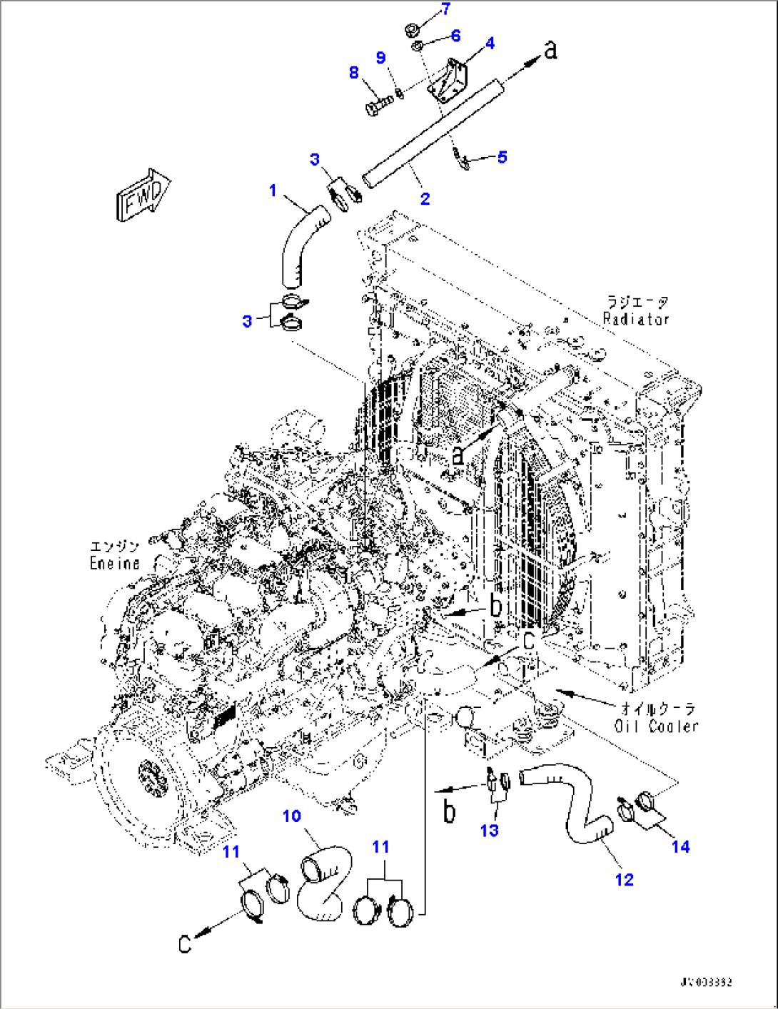 Coolant Piping, Engine Piping (#50001-)