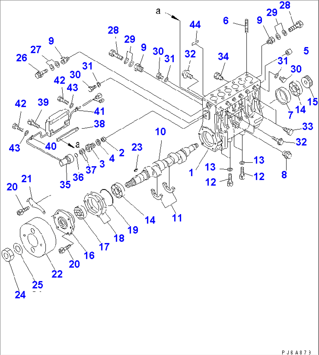 FUEL INJECTION PUMP (PUMP) (R.H.) (1/2) (FOR ELECTRICAL GOVERNOR) (FOR EC REGULATION) (INNER PARTS)(#11794-)