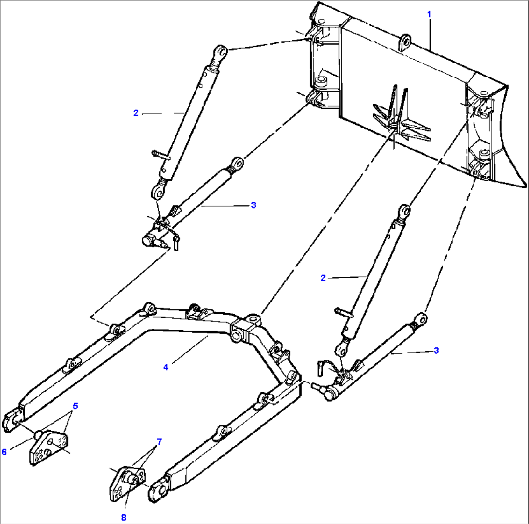 BULLGRADER FOR MACHINES WITH STANDARD GAUGE TRACKS