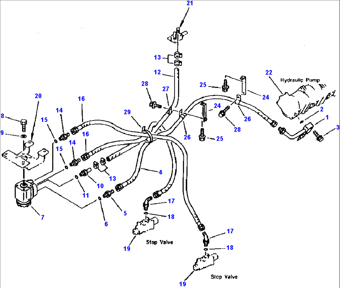 FIG NO. 4303 STEERING PIPING PUMP TO STEERING VALVE