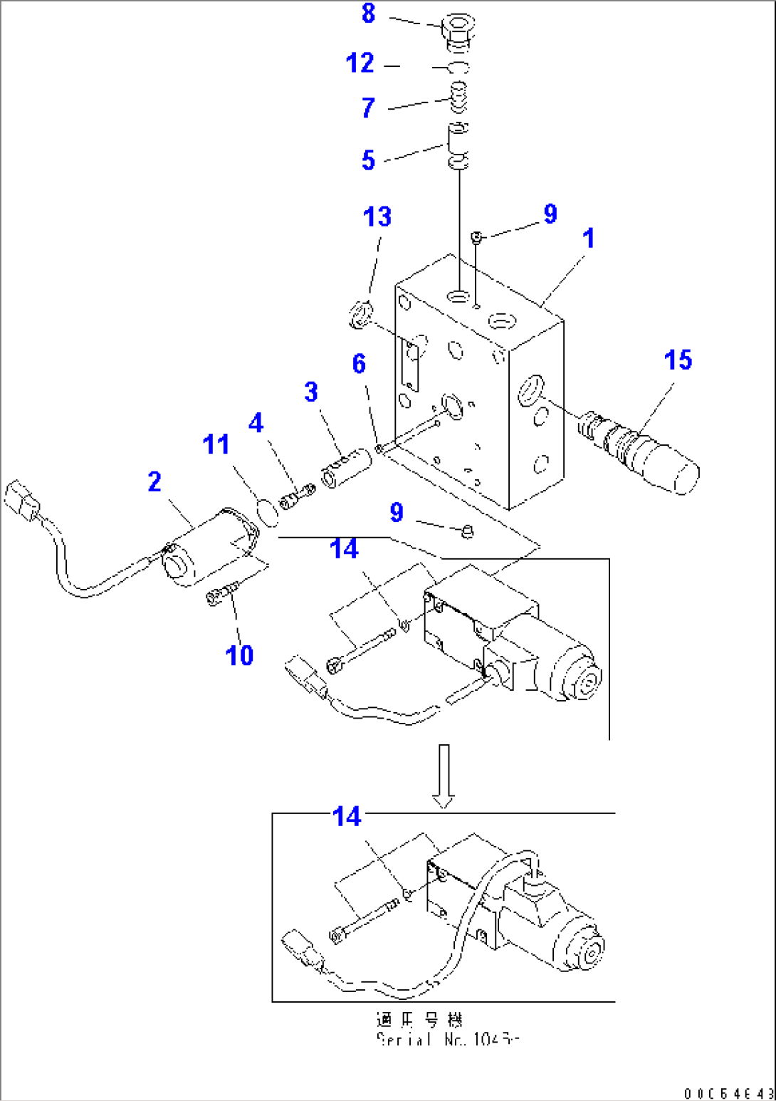 HYDRAULIC PIPING (EPC VALVE INNER PARTS)(#1001-1208)