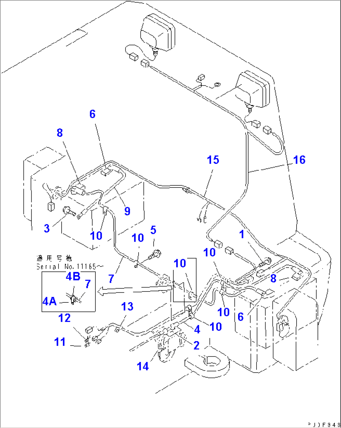 WIRING HARNESS (FRONT FRAME LINE)(#11123-11500)