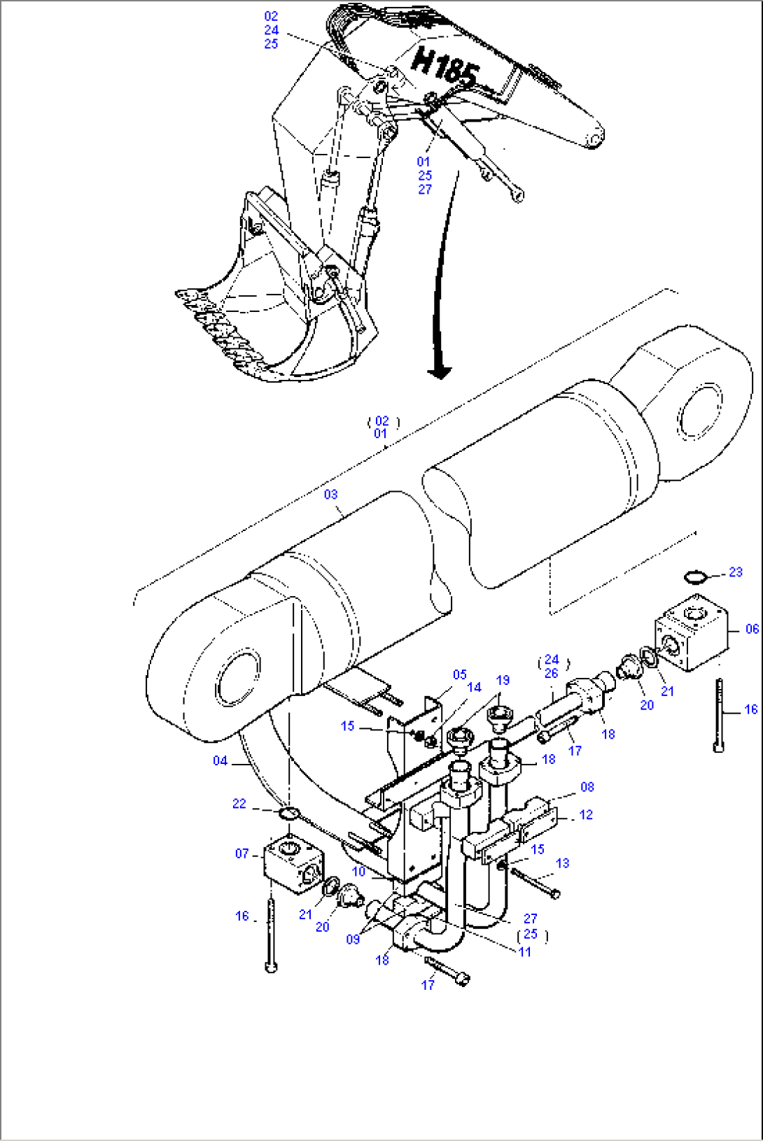 Basic Boom Cylinder R.H. and L.H.