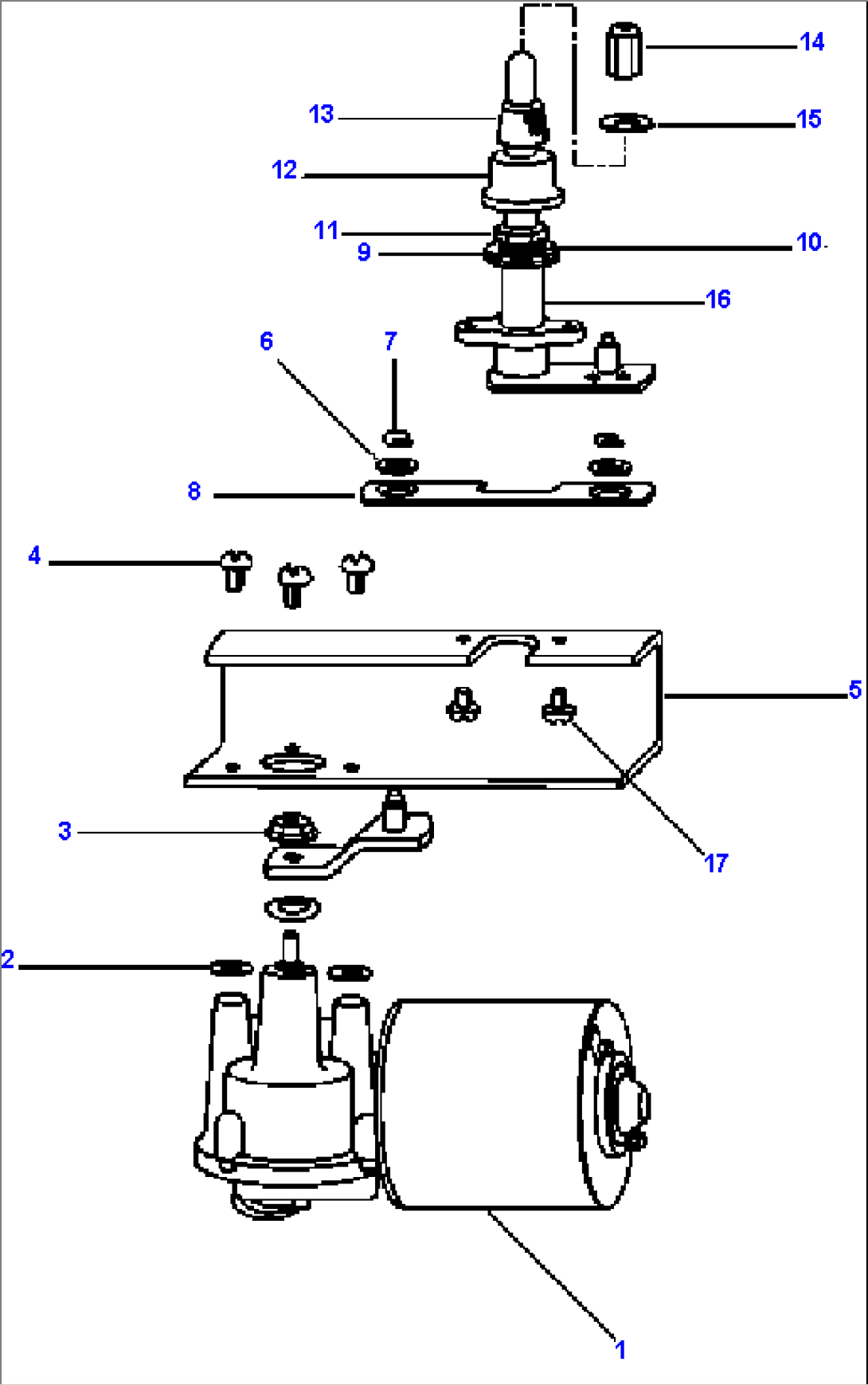 WIPER MOTOR REAR WINDOW - S/N N/A AND UP