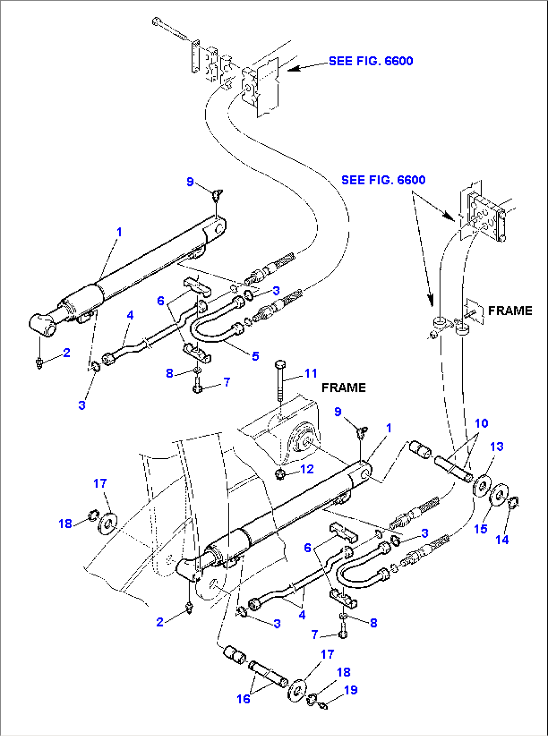 HYDRAULIC PIPING (SHOVEL LIFTING CYLINDER LINE) (2/2)