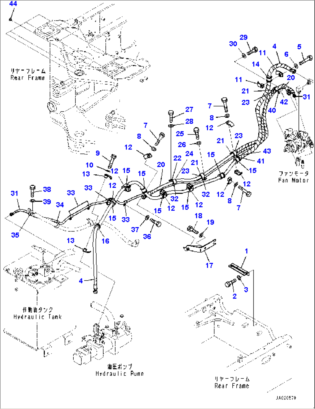 Cooling Fan Drive Piping (#70291-)