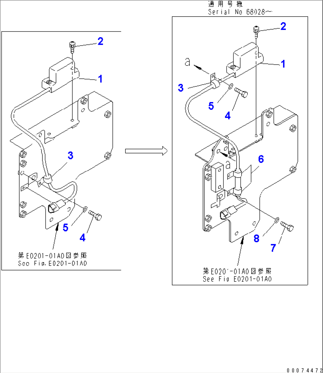 KOMTRAX WIRING (ANGLE SENSOR)
