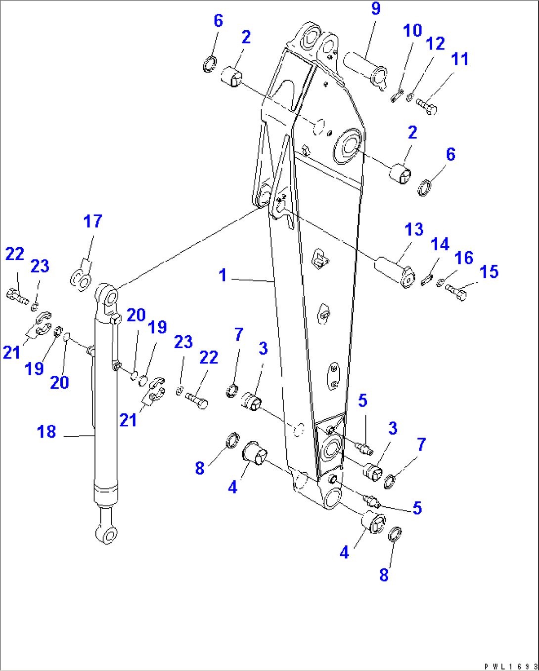 ARM (3.4M) (ARM AND BUCKET CYLINDER) (FOR COMPONENT)(#12144-)