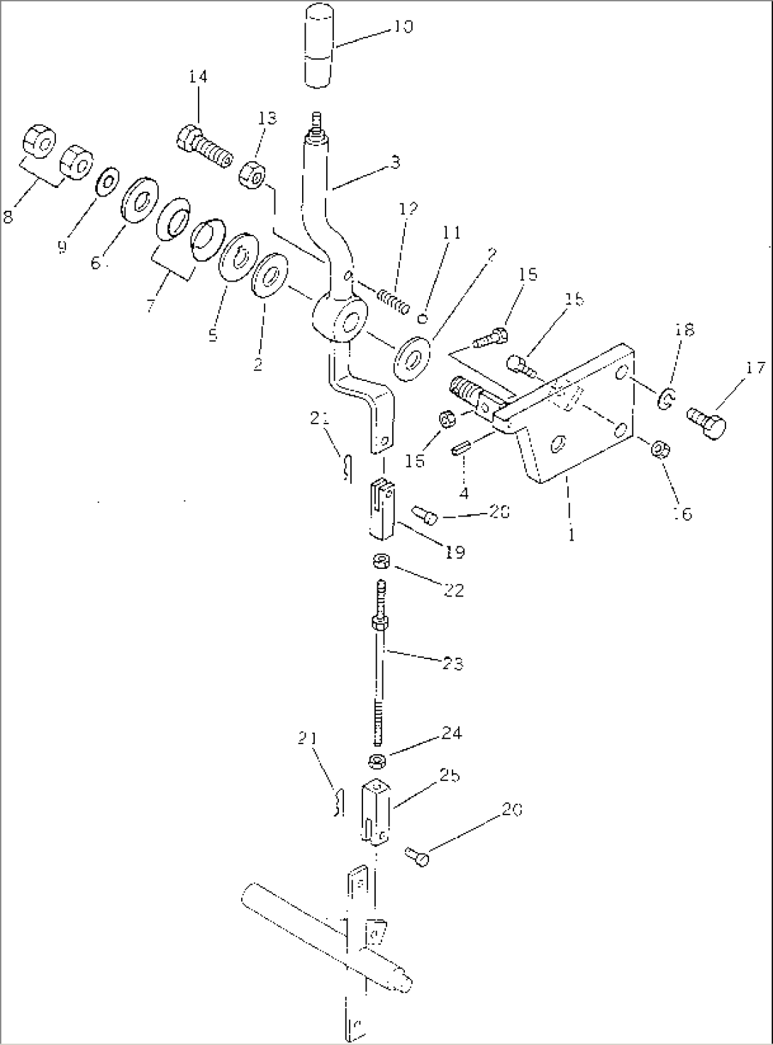 FUEL CONTROL LEVER(#10001-10107)