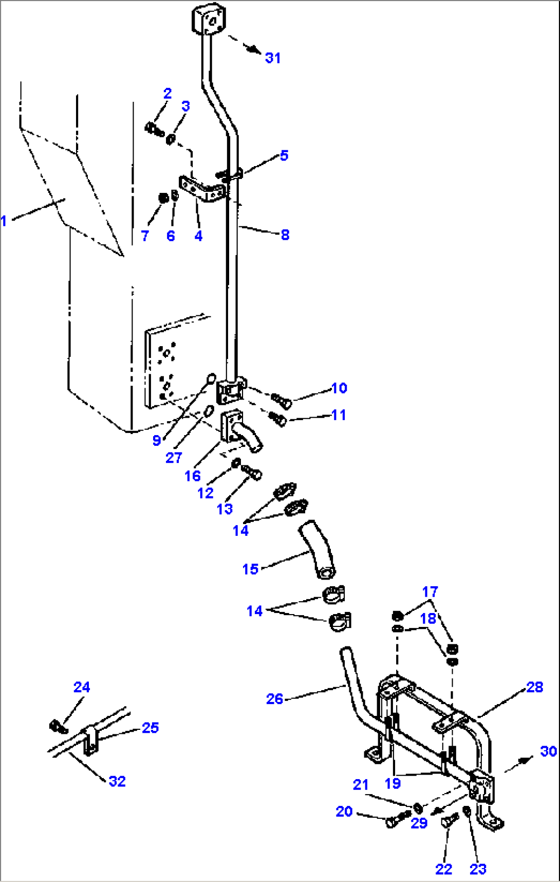 GROUND DRIVEN STEERING PIPING (1/3)