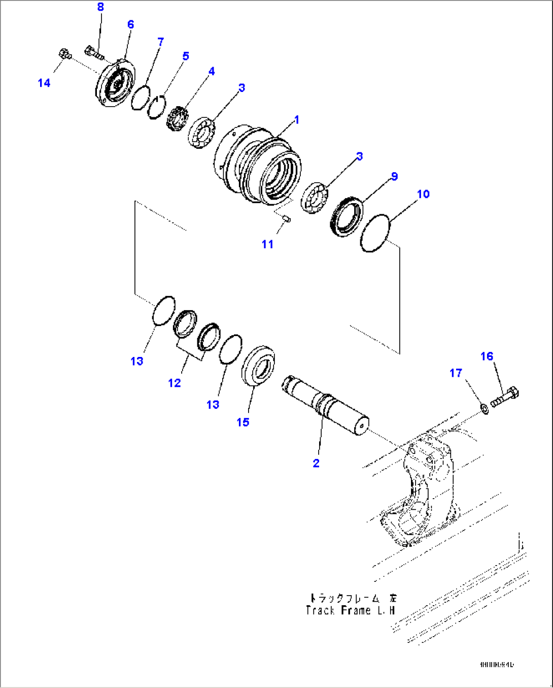 Track Frame, Track Roller, L.H. (2/2) (#11609-)