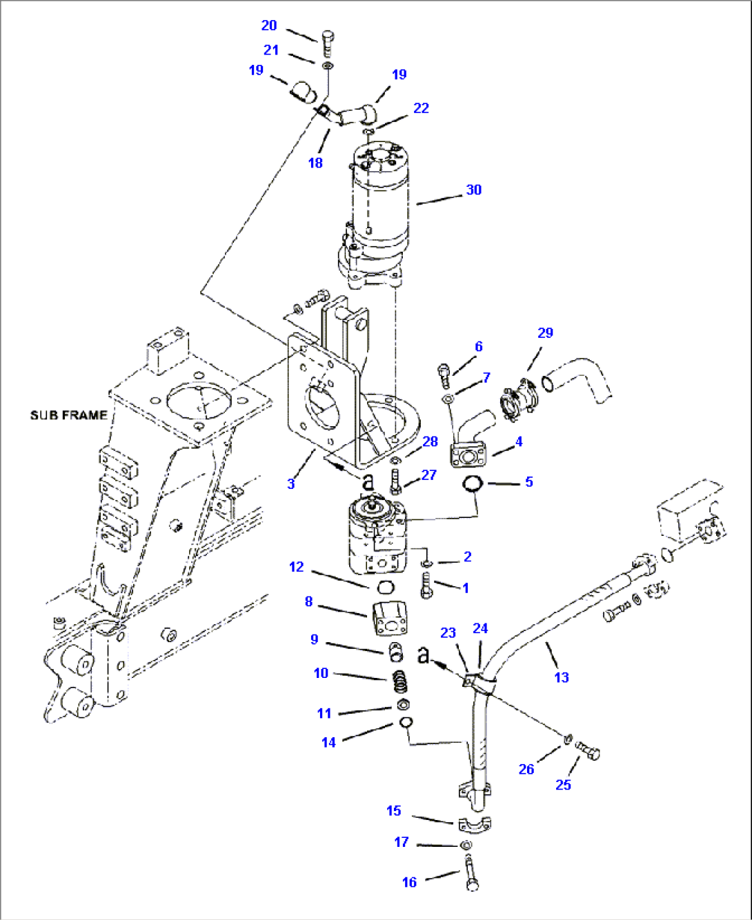 H3410-19A0 HYDRAULIC PIPING EMERGENCY STEERING MOUNTING AND PIPING