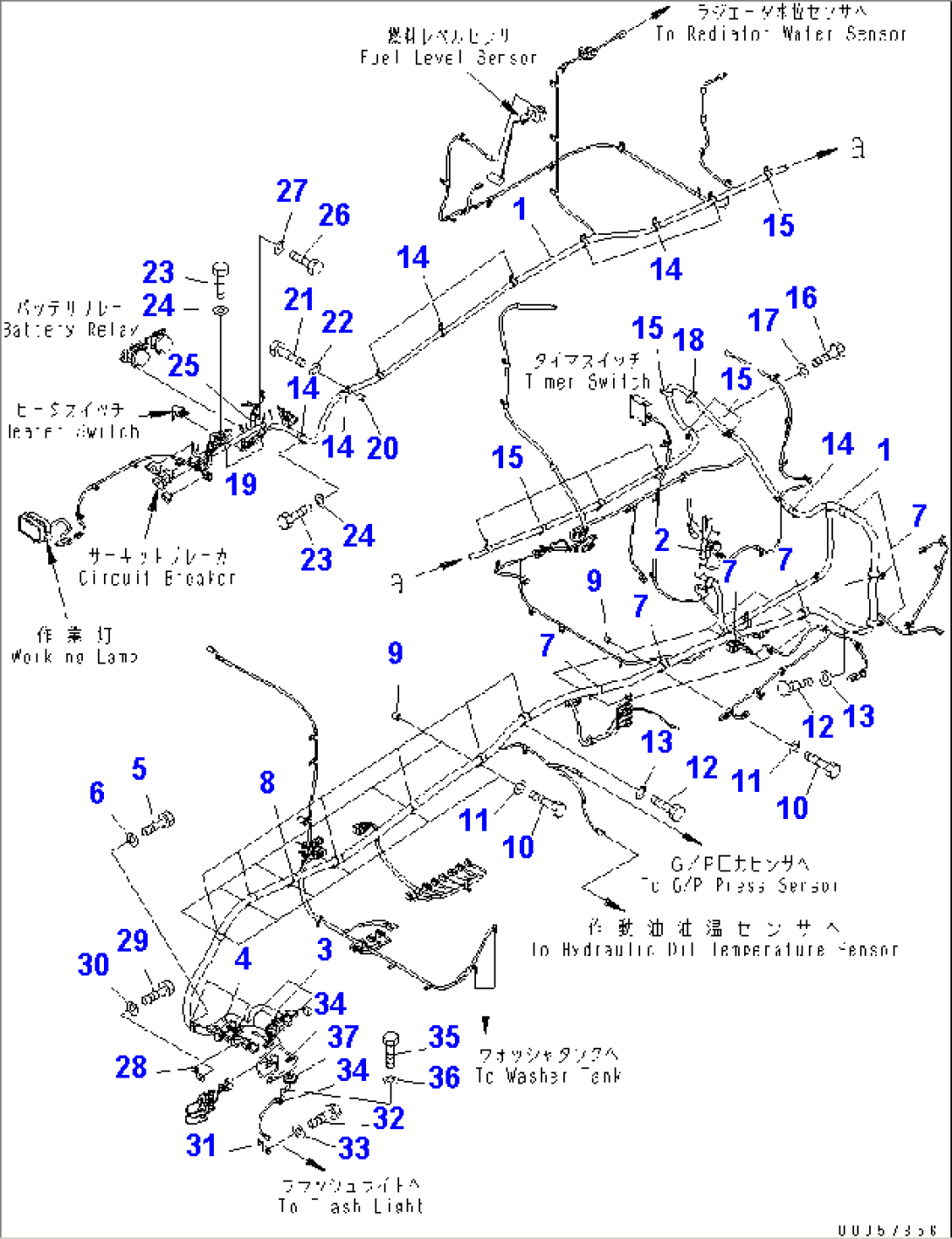 WIRING (MAIN HARNESS) (HARNESS AND CLIP)(#35001-)
