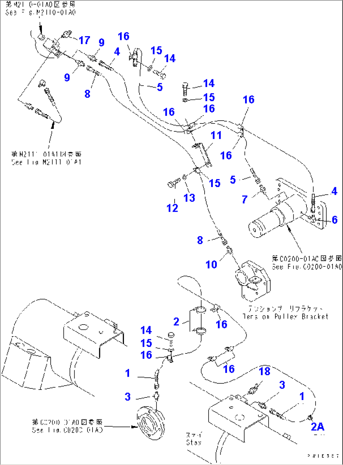COOLING FAN REMOTE PIPING (WITH RIPPER)(#10105-)