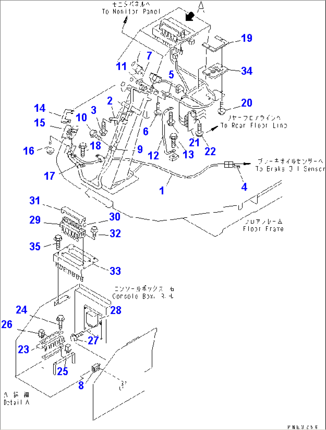 FLOOR HARNESS (FOR 4-SPEED)(#53001-54094)