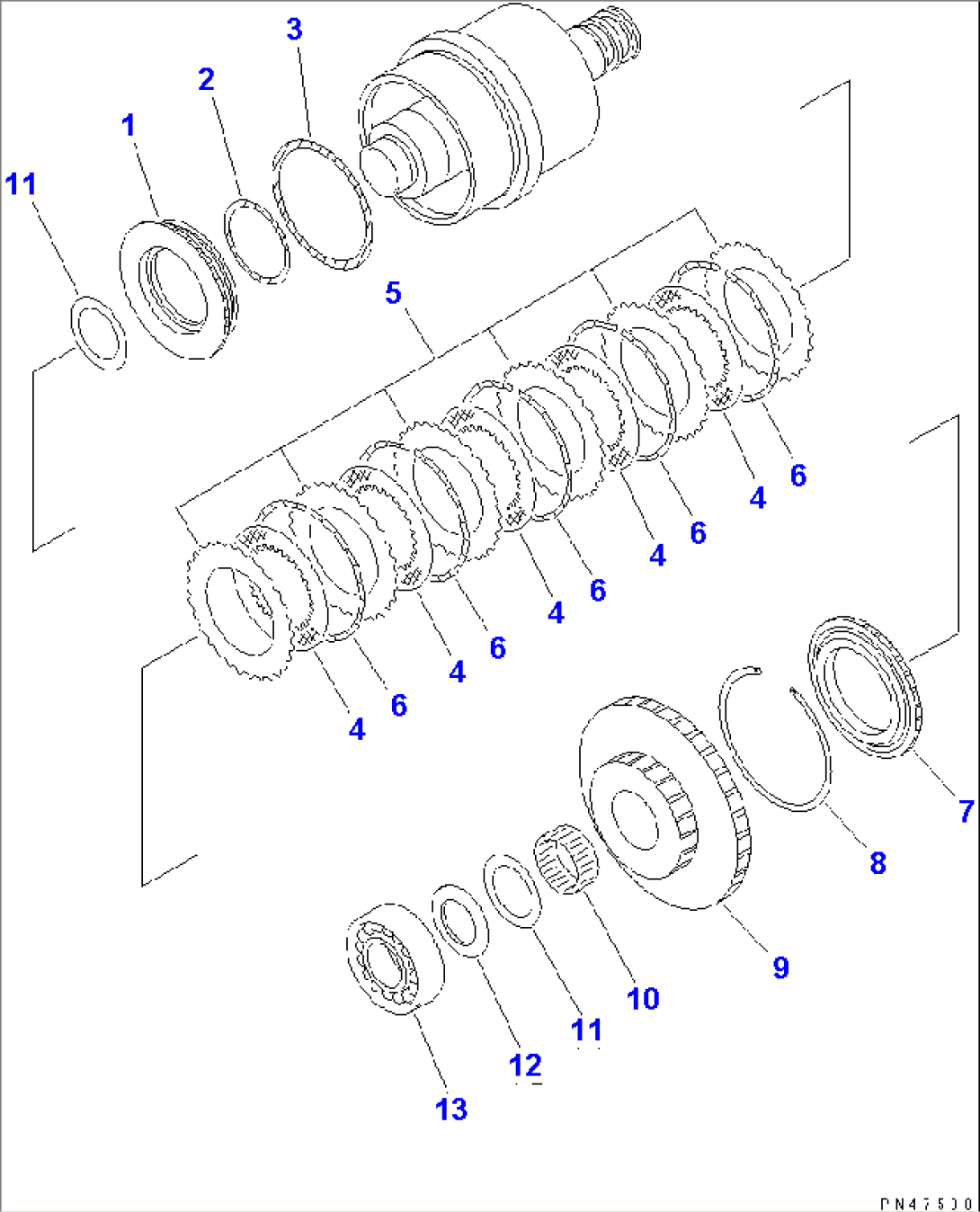 TRANSMISSION (2ND CLUTCH)(#60001-)