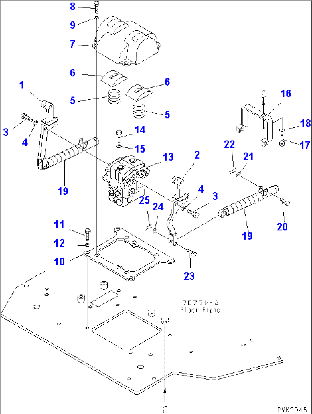 FLOOR FRAME (TRAVEL LEVER LINKAGE)