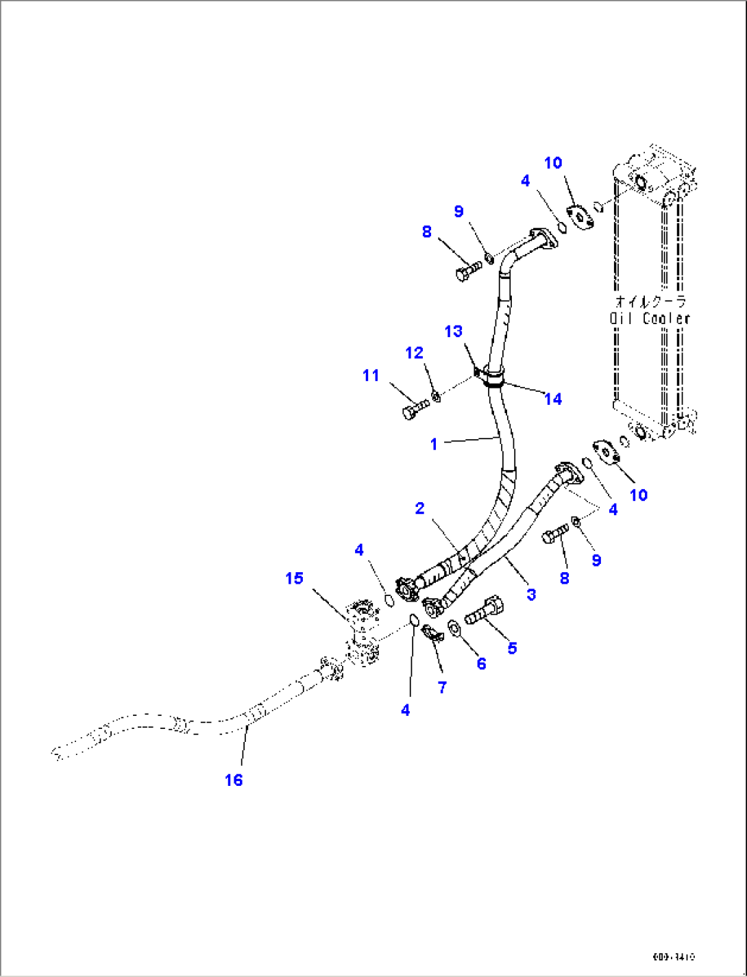 Hydraulic Piping, Oil Cooler Piping (#75053-75709)