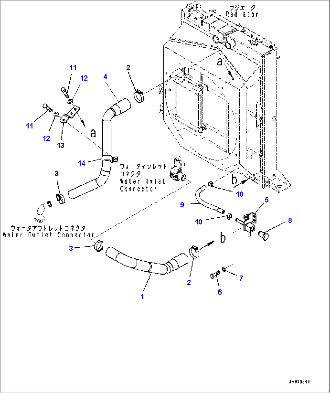 Cooling Piping, Radiator Piping (#1001-)