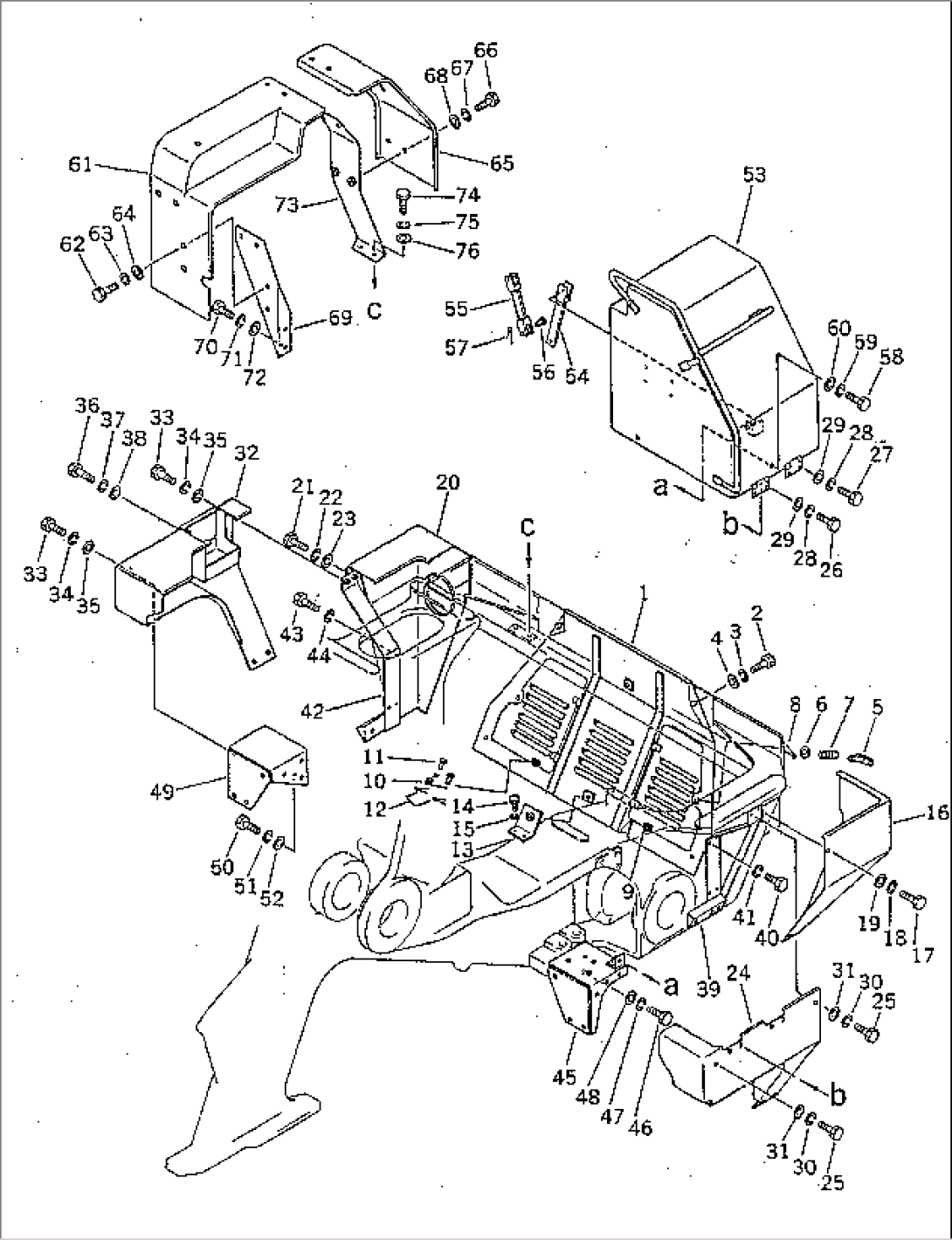 FENDER AND REAR COVER(#1026-)