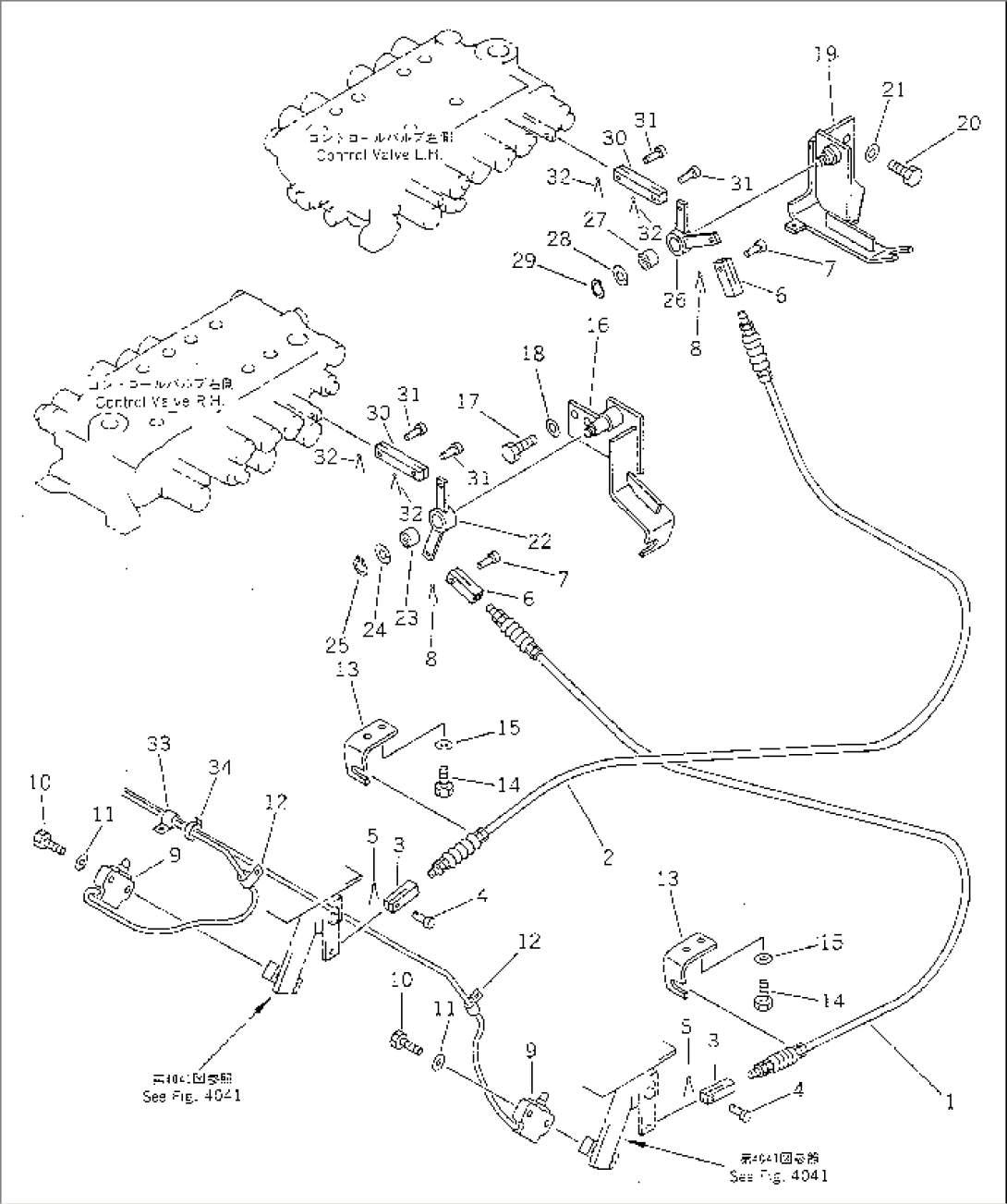 CONTROL PEDAL AND LINKAGE (2/2) (2-ACTUATER ATTACHMENT)
