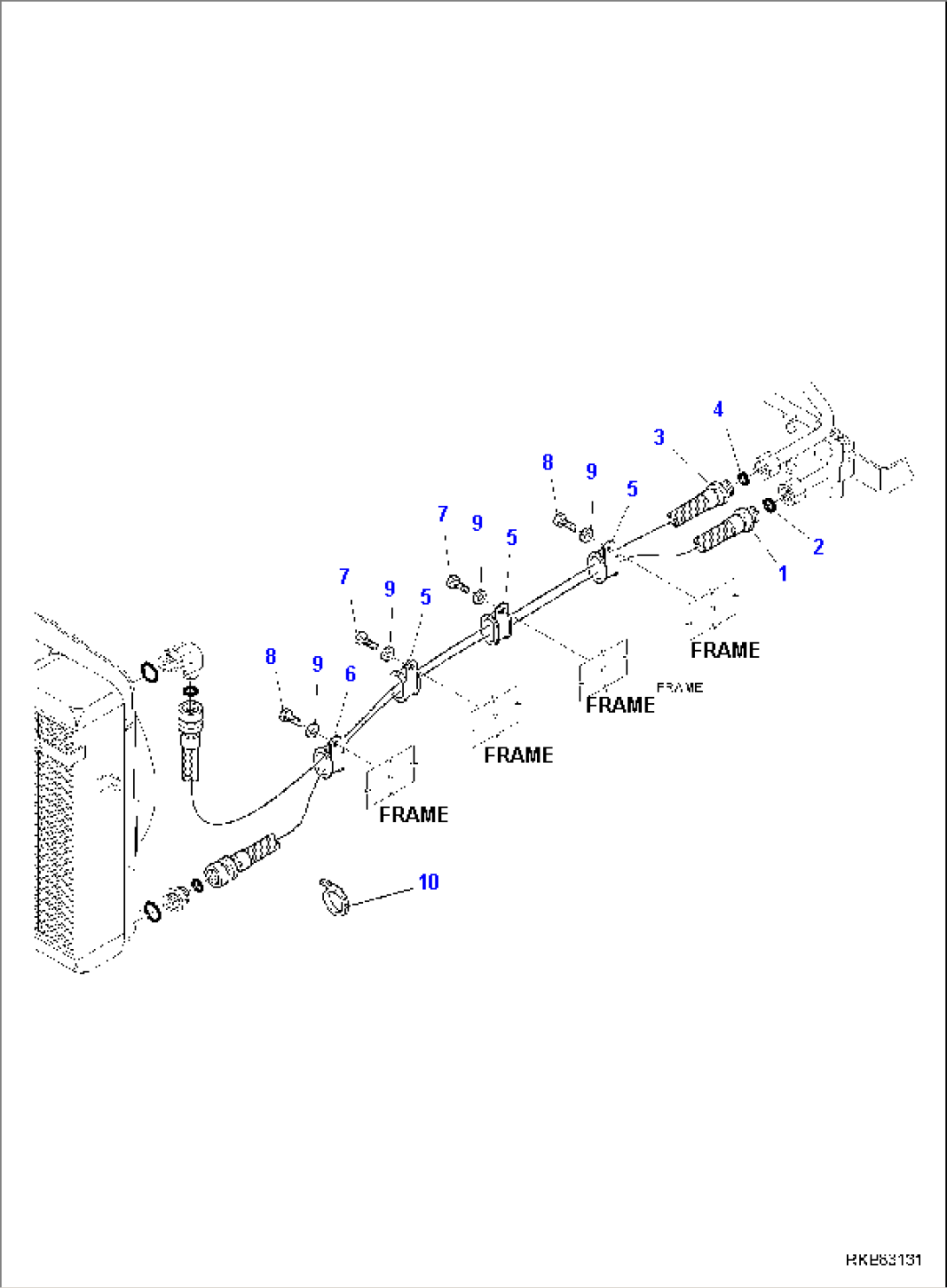 HYDRAULIC PIPING (RETURN LINE) (5/5)