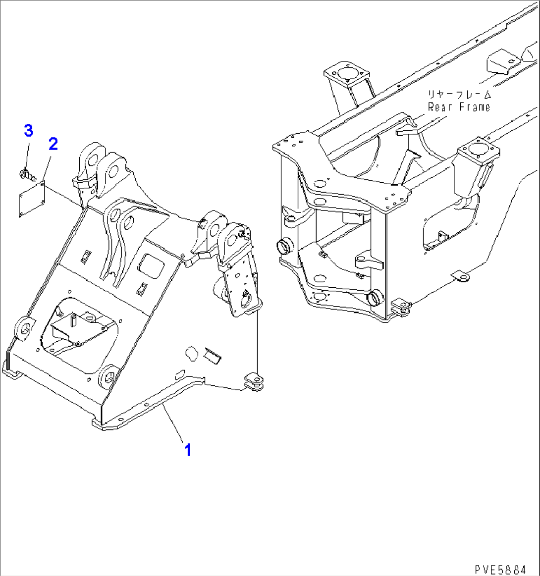 FRONT FRAME (WITH ADDITIONAL 2-SPOOL VALVE AND P.A.P.)
