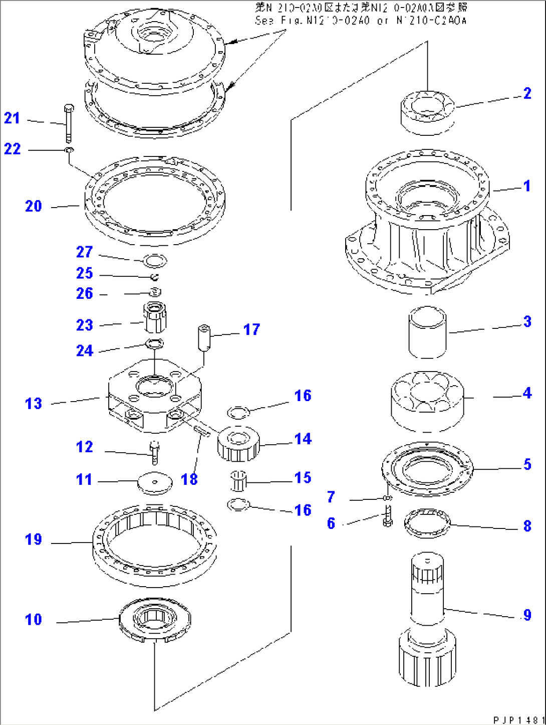 SWING MACHINERY (2ND CARRIER AND PINION)(#K30001-K31999)