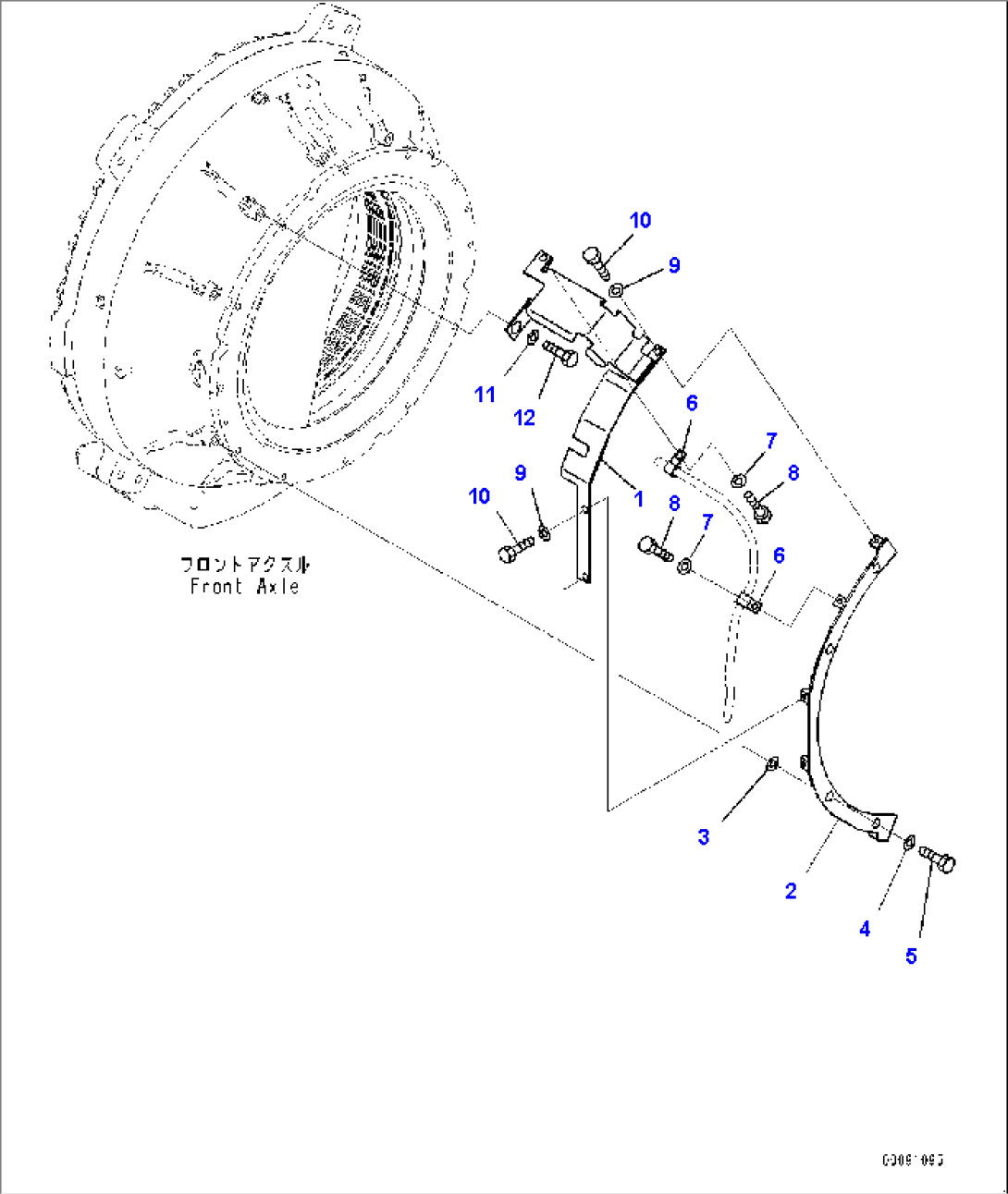 Front Axle, Cover, L.H. (#8173-8864)