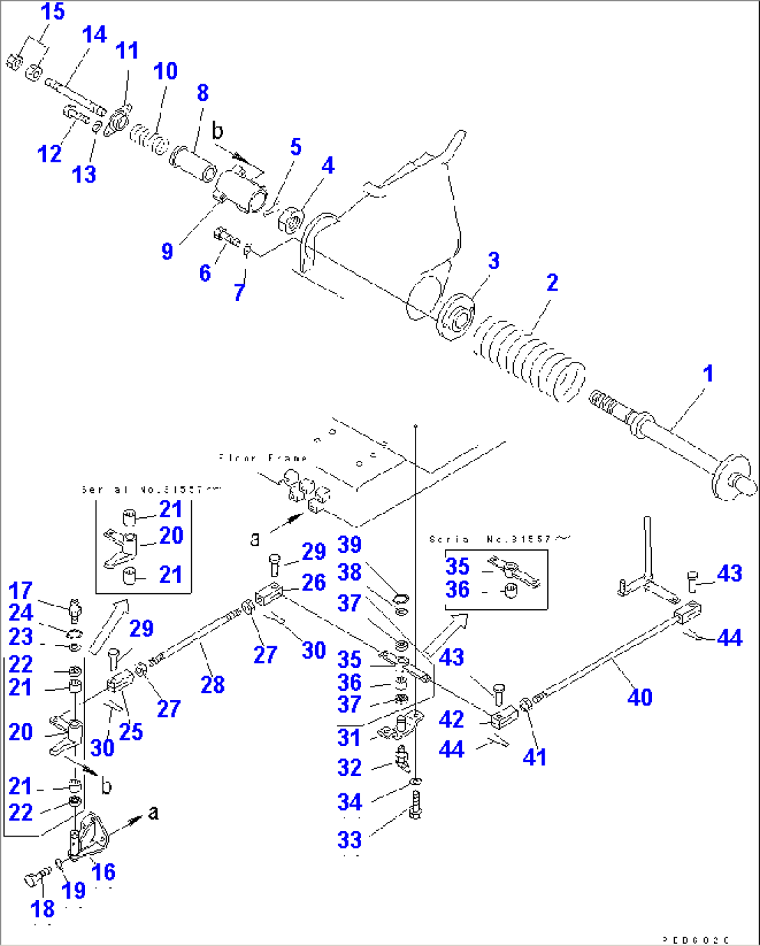 BOOM KICK-OUT CONTROL LEVER(#15686-31573)