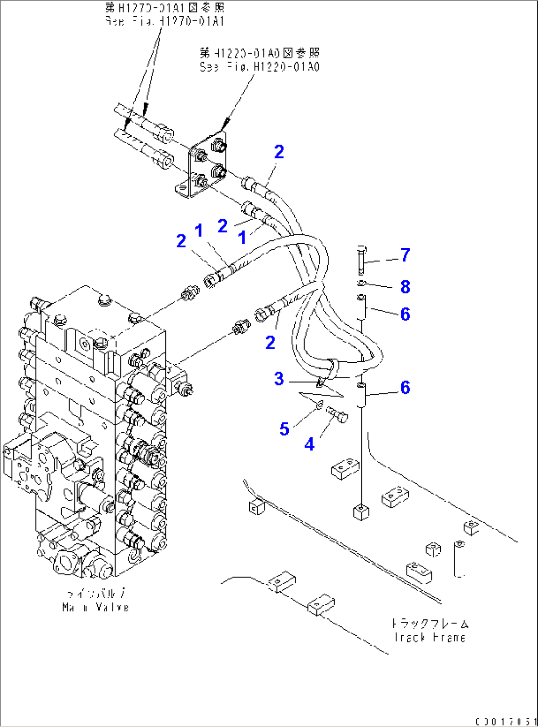OPTION LINE (VALVE TO JOINT) (WITH SIDE CONVEYOR)(#2001-)