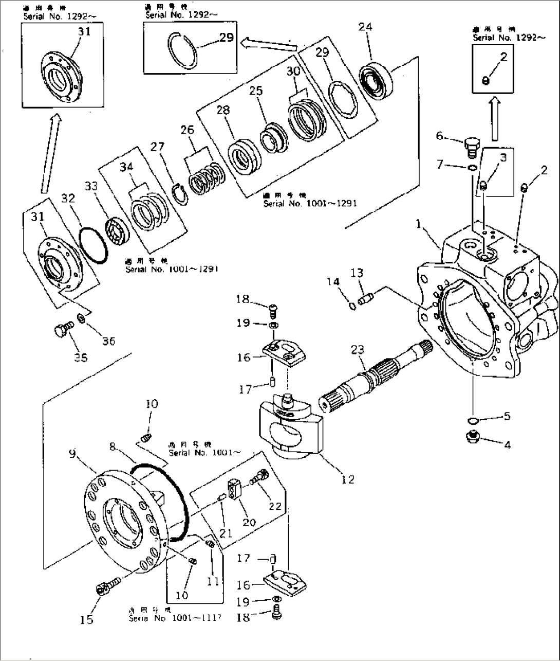 HYDRAULIC PUMP¤ FRONT (2/6)