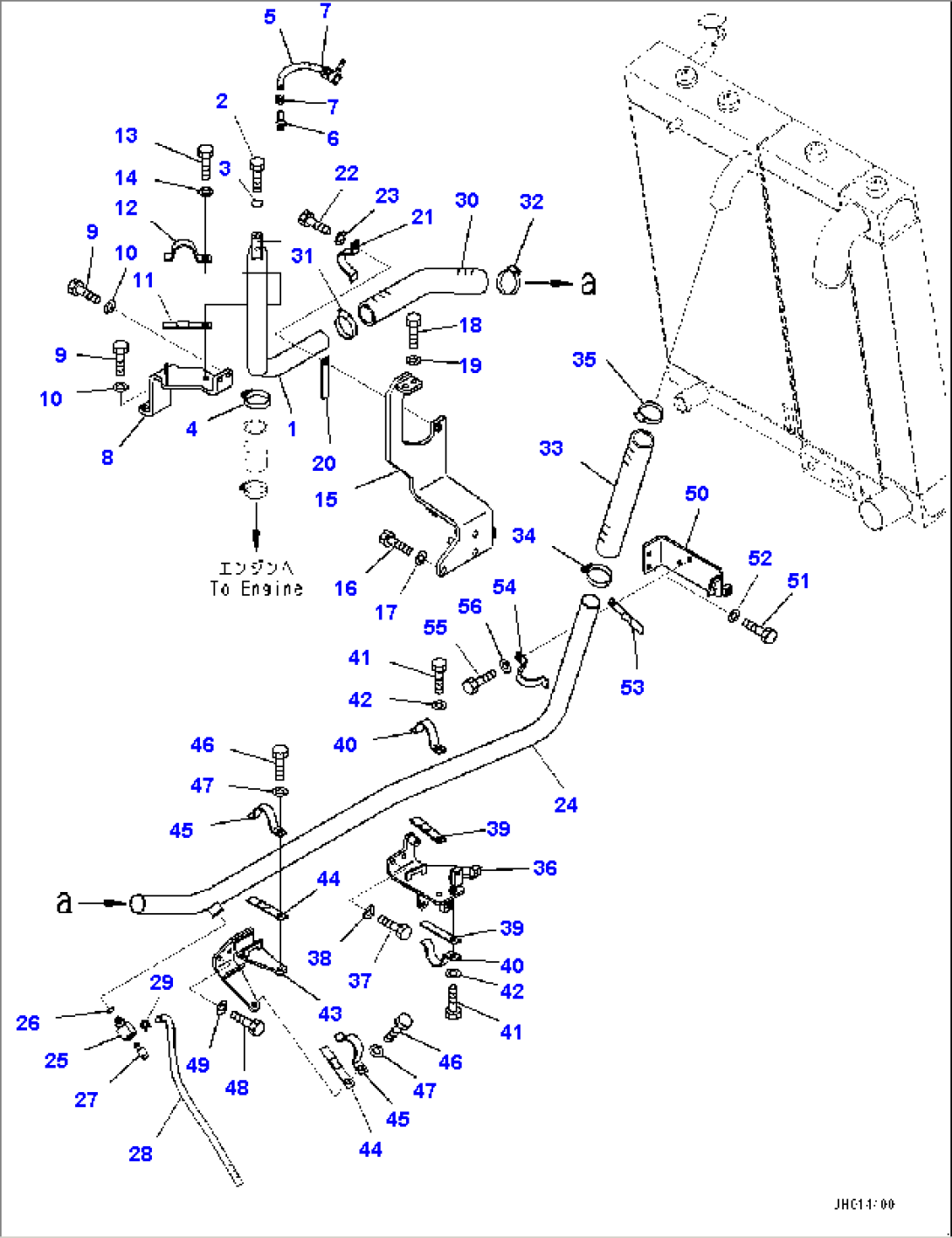 Cooling Piping, Radiator Piping (1/2) (#30617-)