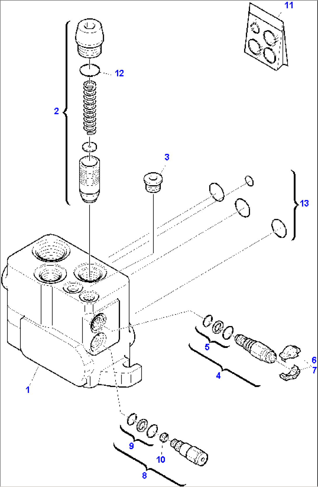 BACKHOE CONTROL VALVE (2/8)