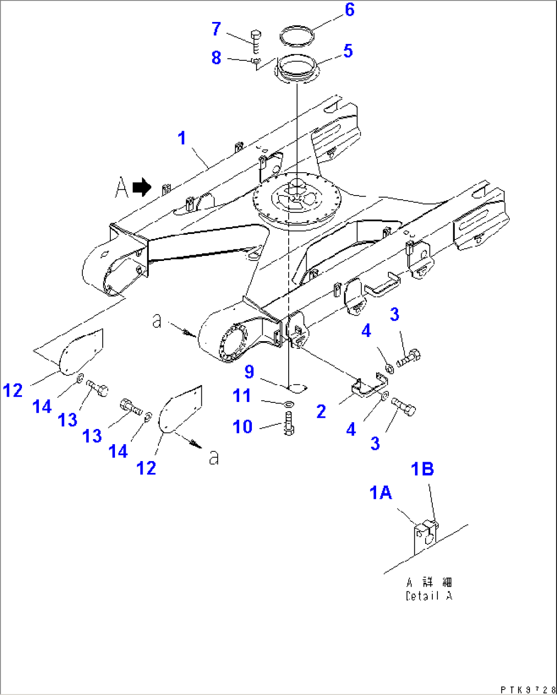 TRACK FRAME (RUBBER SHOE SPEC.)(#1801-)