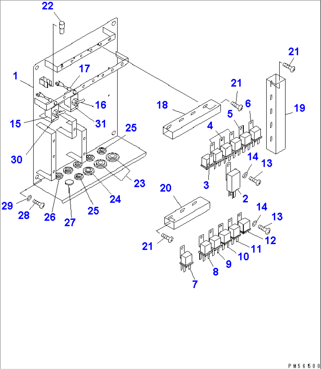 RELAY AND FUSE BOX¤ L.H. (2/3) (RELAY AND SWITCH)