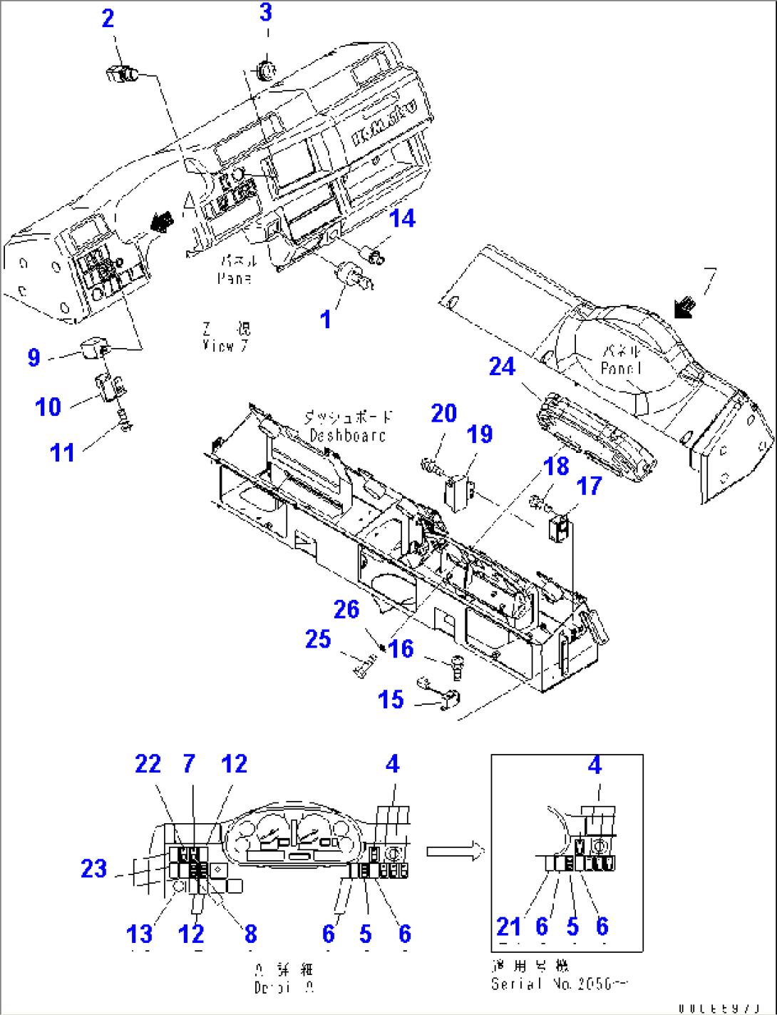FLOOR (MONITOR) (WITH REAR GLASS HEATER)(#2001-)