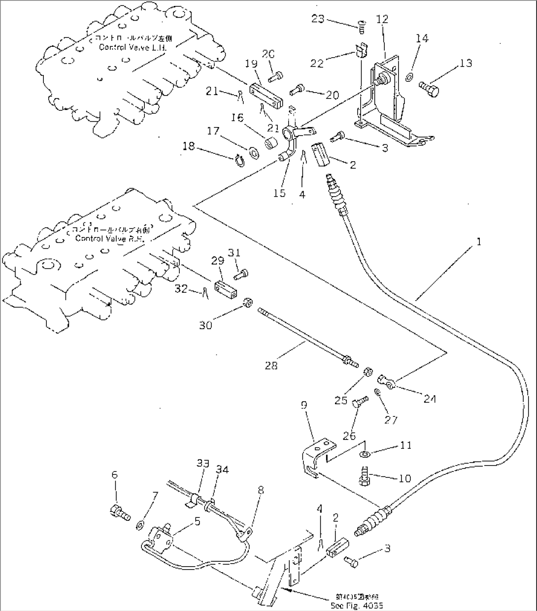 CONTROL PEDAL AND LINKAGE (2/3) (CRUSHER AND OTHER ATTACHMENT)(#28001-32401)